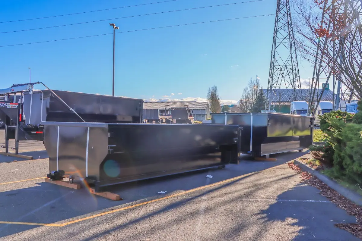 Roll-off dumpster ready for waste disposal at job site for Residential Dumpster Rental in St. Augustine Beach
